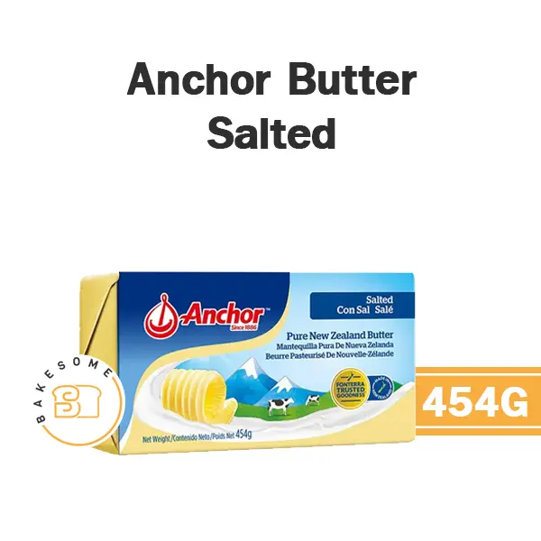 เนยแท้ ANCHOR Butter Salted 454 กรัม (แองเคอร์) สำหรับทำขนมและเบเกอรี่