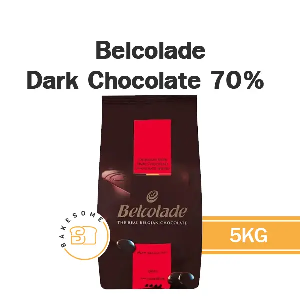 ดาร์กช็อกโกแลตแท้ BELCOLADE Dark Chocolate 70% 5 กก. (เบลโคลาด) คูเวอร์เจอร์สำหรับทำขนมและเบเกอรี่
