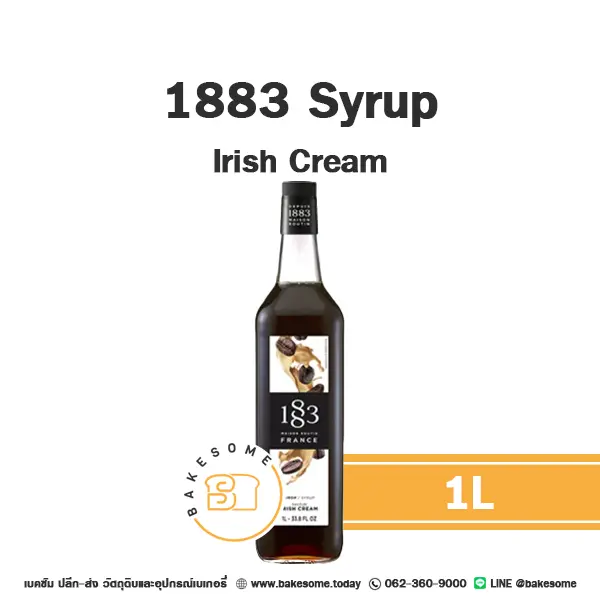 ไซรัป 1883 Syrup Irish Cream 1 ลิตร สำหรับกาแฟ ชา และเครื่องดื่ม