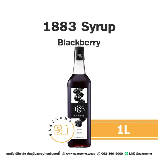 ไซรัป 1883 Syrup Blackberry 1 ลิตร สำหรับกาแฟ ชา และเครื่องดื่ม