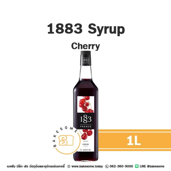 ไซรัป 1883 Syrup Cherry 1 ลิตร สำหรับกาแฟ ชา และเครื่องดื่ม