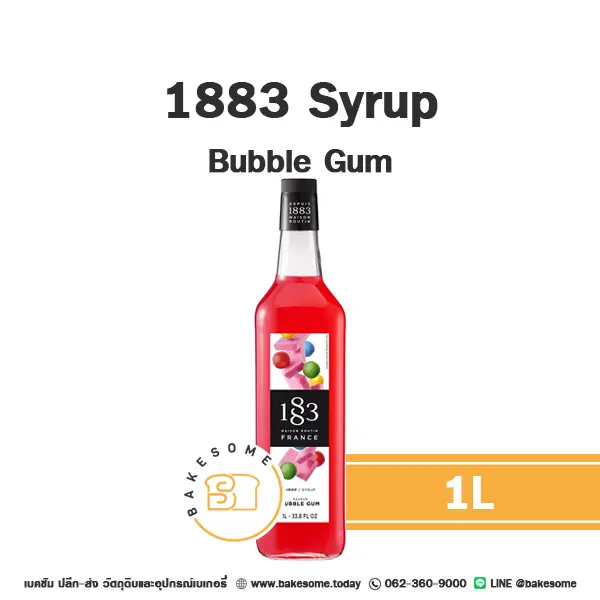 ไซรัป 1883 Syrup Bubble Gum 1 ลิตร สำหรับกาแฟ ชา และเครื่องดื่ม
