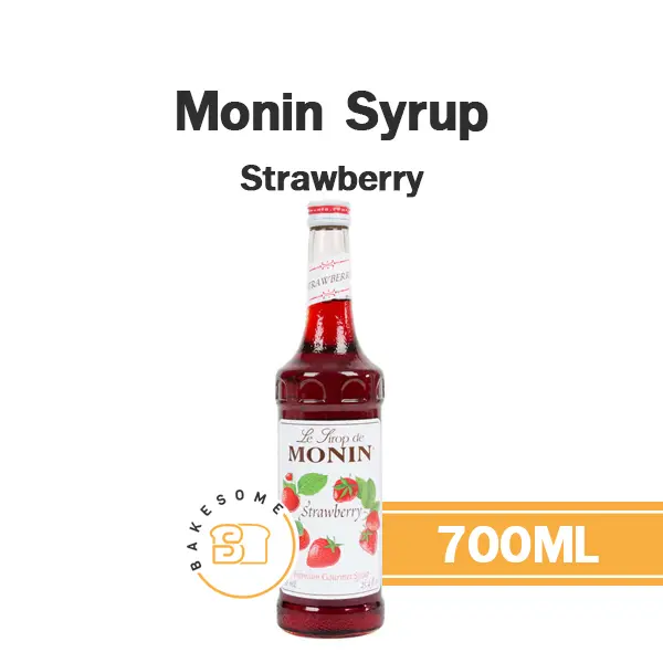 ไซรัป MONIN Syrup Strawberry 700 มล. (โมนิน) สำหรับกาแฟ ชา และเครื่องดื่ม