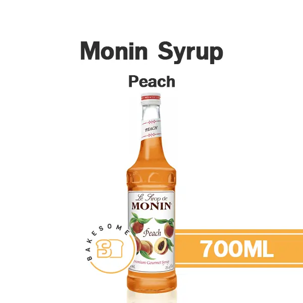ไซรัป MONIN Syrup Peach 700 มล. (โมนิน) สำหรับกาแฟ ชา และเครื่องดื่ม