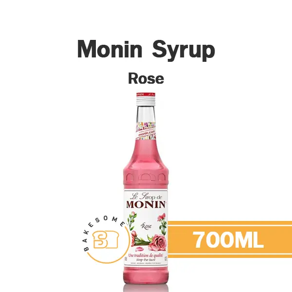 ไซรัป MONIN Syrup Rose 700 มล. (โมนิน) สำหรับกาแฟ ชา และเครื่องดื่ม