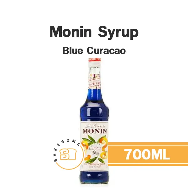 ไซรัป MONIN Syrup Blue Curacao 700 มล. (โมนิน) สำหรับกาแฟ ชา และเครื่องดื่ม