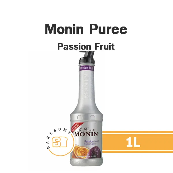 เพียวเร่ผลไม้ MONIN Puree Passion Fruit 1 ลิตร (โมนิน) สำหรับเครื่องดื่ม สมูทตี้ และขนม