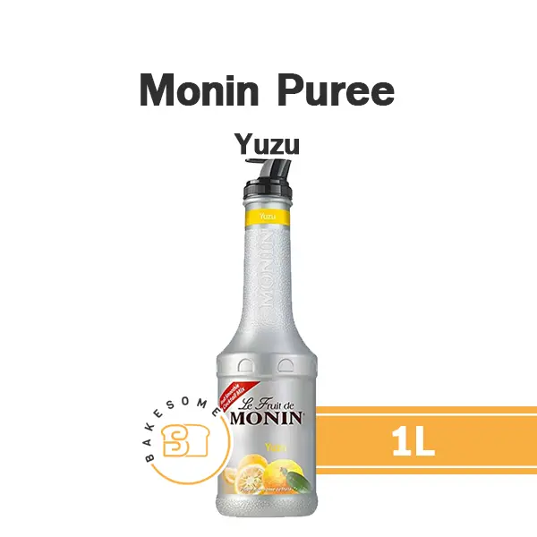 เพียวเร่ผลไม้ MONIN Puree Yuzu 1 ลิตร (โมนิน) สำหรับเครื่องดื่ม สมูทตี้ และขนม