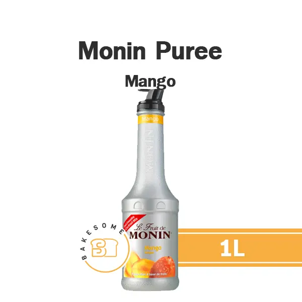 เพียวเร่ผลไม้ MONIN Puree Mango 1 ลิตร (โมนิน) สำหรับเครื่องดื่ม สมูทตี้ และขนม