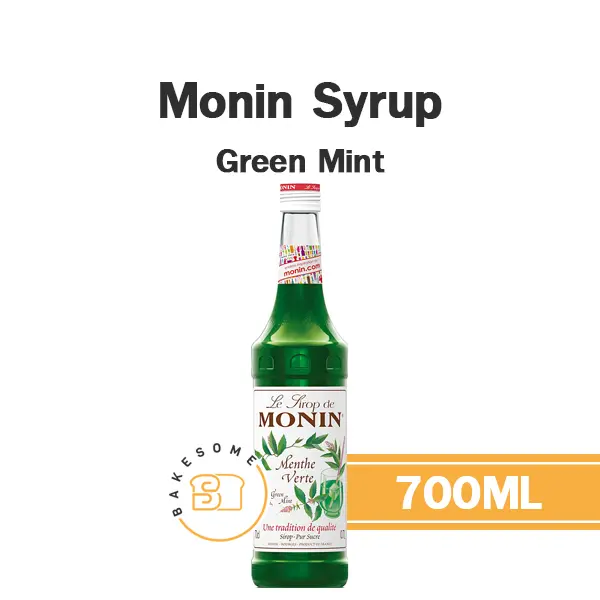 ไซรัป MONIN Syrup Green Mint 700 มล. (โมนิน) สำหรับกาแฟ ชา และเครื่องดื่ม