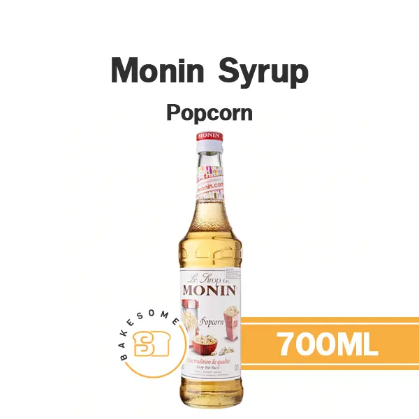 ไซรัป MONIN Syrup Popcorn 700 มล. (โมนิน) สำหรับกาแฟ ชา และเครื่องดื่ม