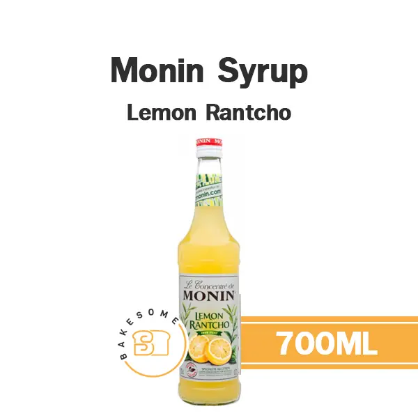 ไซรัป MONIN Syrup Rantcho Lemon 700 มล. (โมนิน) สำหรับกาแฟ ชา และเครื่องดื่ม