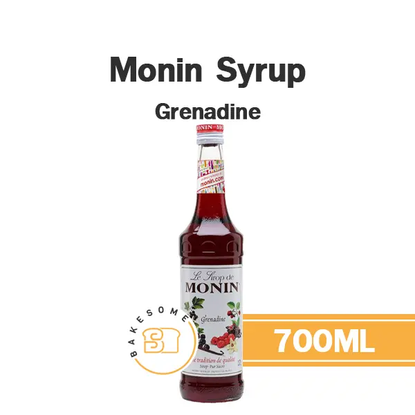 ไซรัป MONIN Syrup Grenadine 700 มล. (โมนิน) สำหรับกาแฟ ชา และเครื่องดื่ม
