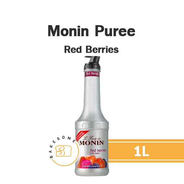 เพียวเร่ผลไม้ MONIN Puree Red Berries 1 ลิตร (โมนิน) สำหรับเครื่องดื่ม สมูทตี้ และขนม
