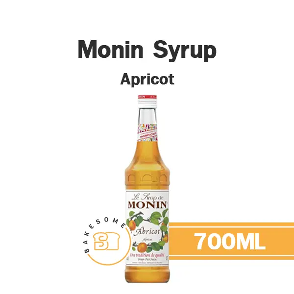 ไซรัป MONIN Syrup Apricot 700 มล. (โมนิน) สำหรับกาแฟ ชา และเครื่องดื่ม