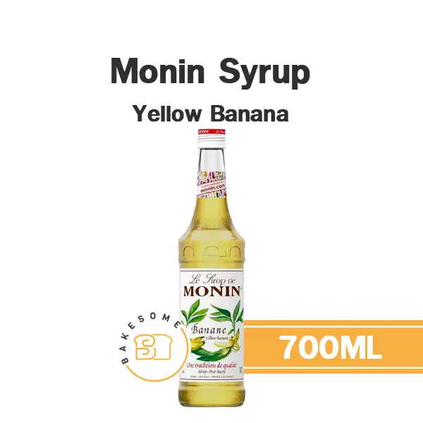 ไซรัป MONIN Syrup Yellow Banana 700 มล. (โมนิน) สำหรับกาแฟ ชา และเครื่องดื่ม
