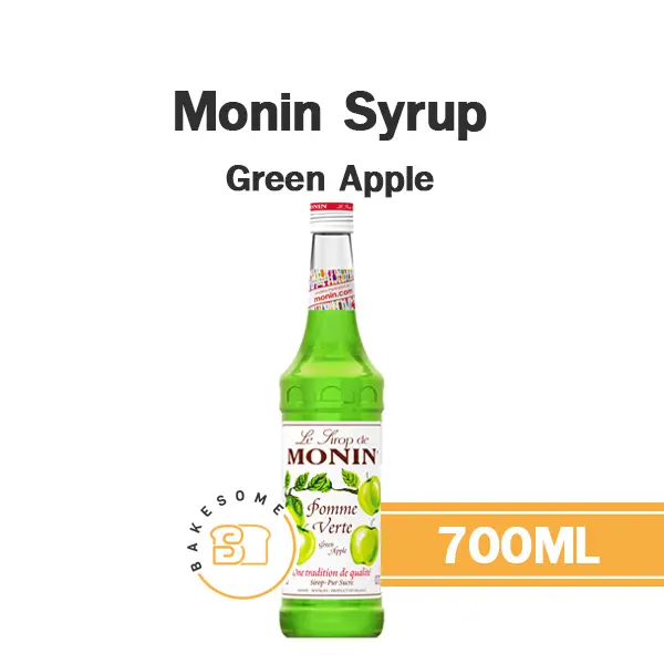 ไซรัป MONIN Syrup Green Apple 700 มล. (โมนิน) สำหรับกาแฟ ชา และเครื่องดื่ม