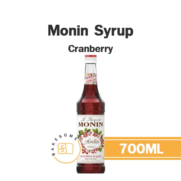 ไซรัป MONIN Syrup Cranberry 700 มล. (โมนิน) สำหรับกาแฟ ชา และเครื่องดื่ม