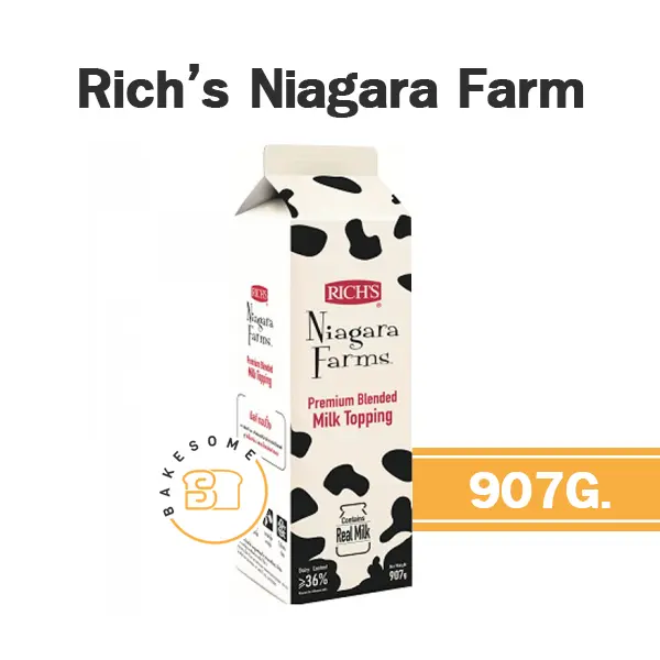 วิปปิ้งครีม RICH's Niagara Farms 907 กรัม (ริชส์) สำหรับแต่งหน้าเค้กและทำขนม