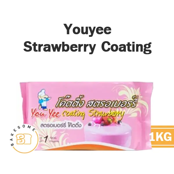 ช็อกโกแลตคอมพาวด์ YOUYEE Strawberry Coating 1 กก. สำหรับเคลือบและทำขนม