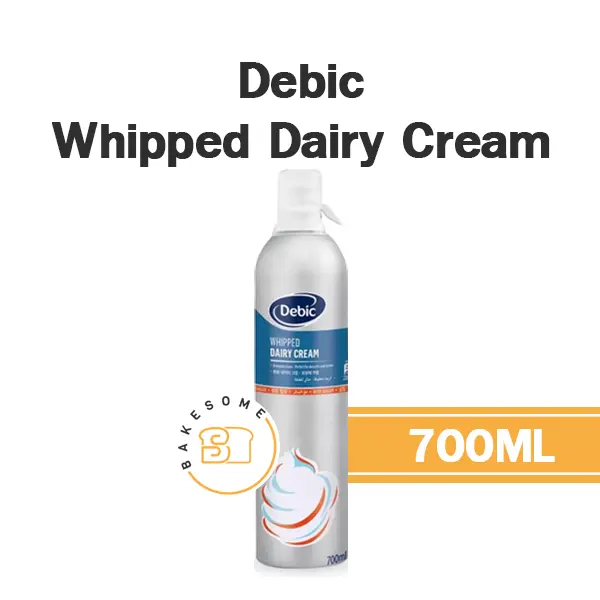 วิปปิ้งครีมแท้ DEBIC Dairy Whipped Spray 700 มล. สำหรับแต่งหน้าเค้กและทำขนม