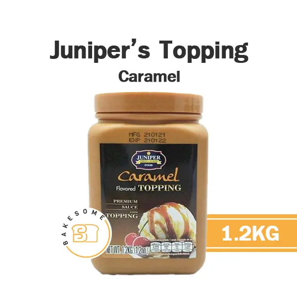 ซอส JUNIPER คาราเมล ท้อปปิ้ง 1.2 กก. สำหรับเครื่องดื่มและท็อปปิ้งขนม