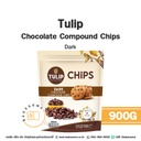 ดาร์กช็อกโกแลตคอมพาวด์ TULIP Dark Choc. Chips (M) 900 กรัม (ทิวลิป) สำหรับเคลือบและทำขนม